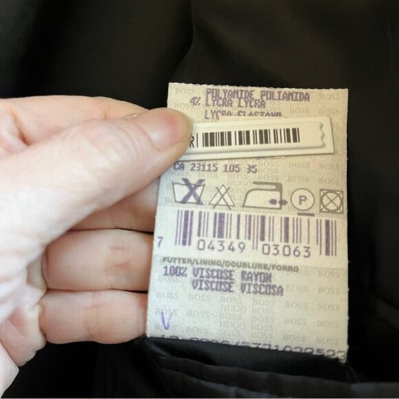 Vintage Hugo Boss Einstein wool 3 button blazer 24" PTP Sz XL - Picture 13 of 15